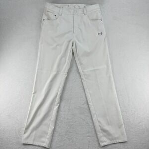 Puma‎ Golf Pants Lightweight Performance Athletic Casual White W32 L32